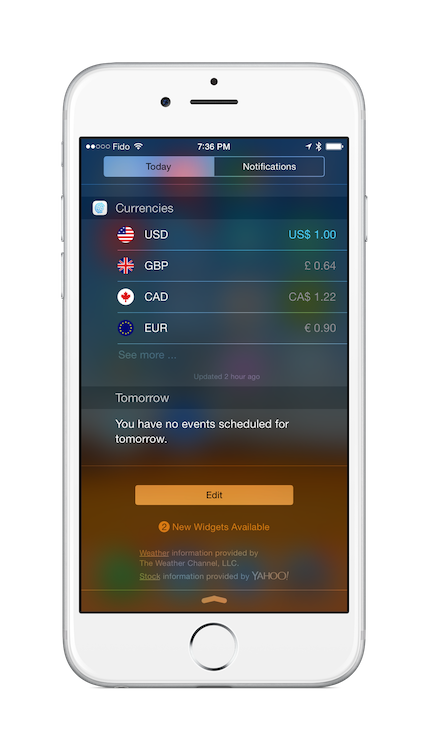 Currencies Ios Today Widget