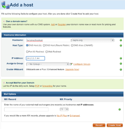 DDNS HOSTNAME. DDNS HOSTNAME IP address (ISP HOSTNAME). Hostname address