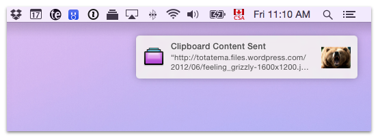 S3 5 Mac Clipboard Sent