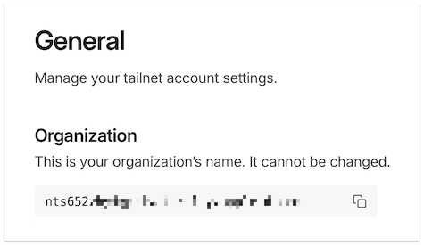 Organization name