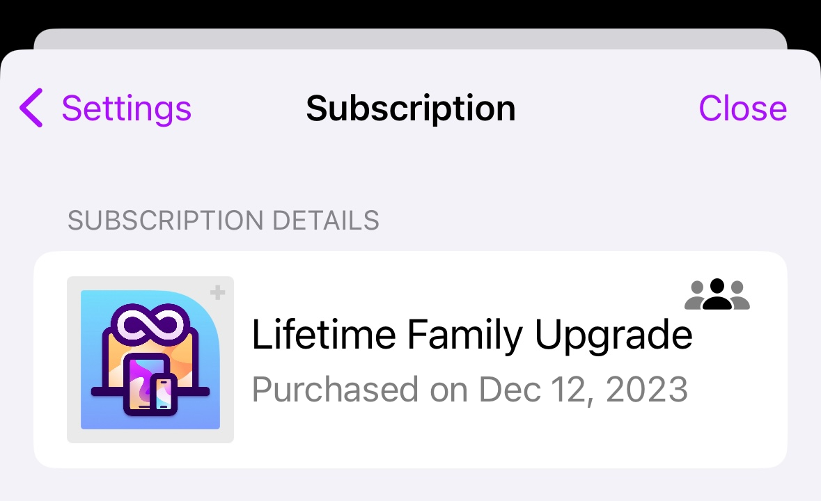 Upgraded To Family Ios 1